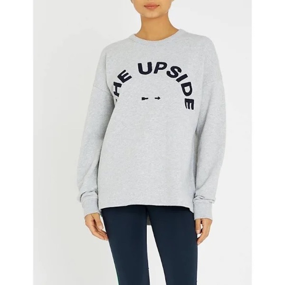 The Upside Club55 Cutout Back Grey Sweatshirt size 6 - Picture 1 of 10